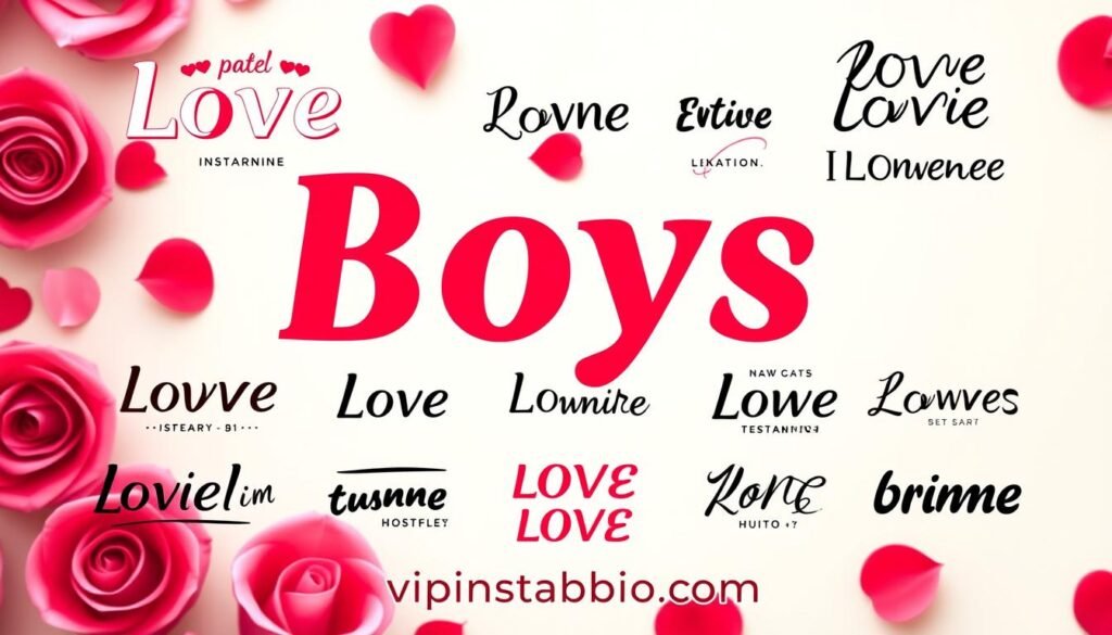 instagram love bio for boys stylish font